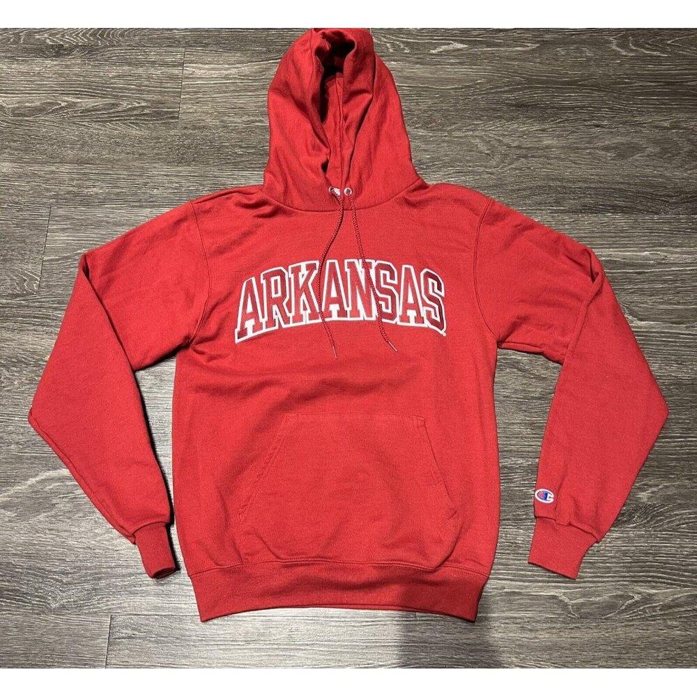 Mens Small Arkansas Razorbacks Champion Hoodie Sweatshirt Collegiate